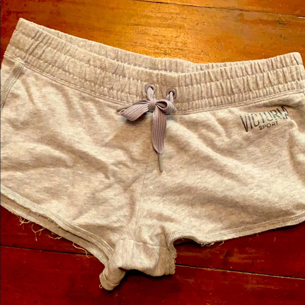 Victoria Secret gray sweatpant shorts - size Small
